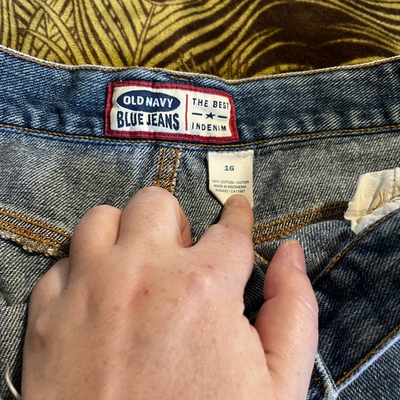 VTG Y2K Old Navy Blue Denim A-Line Pencil Midi Skirt Size 16 - Picture 7 of 9